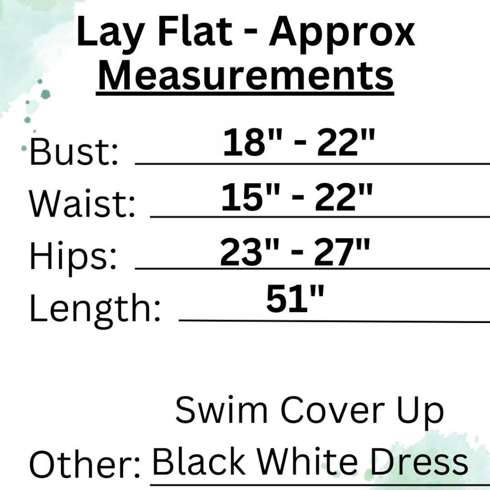 Swim Cover Up Dress Black White Stretch Flattering Semi Sheer π NEW - Picture 7 of 8